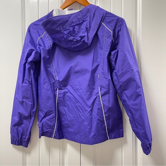 Columbia Purple Windbreaker Rain Jacket Girls - 14/16 - Picture 3 of 16